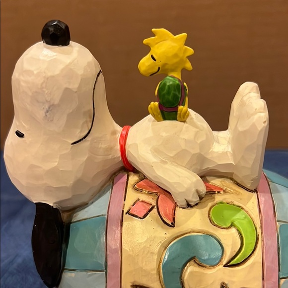 Jim Shore Snoopy and Woodstock on Decorative Egg Figurine - Picture 2 of 9